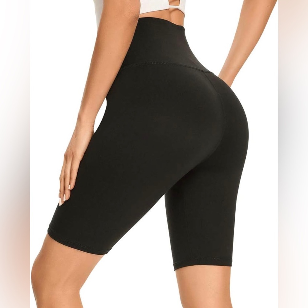 XXL Women’s High Waisted Biker Shorts Black
